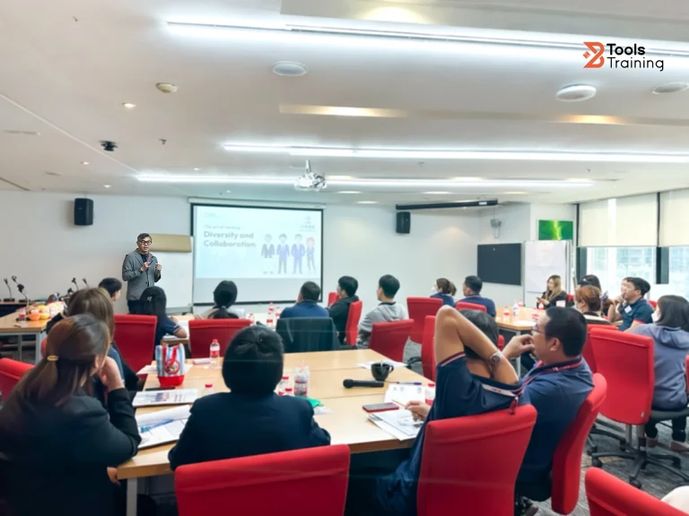 บรรยากาศการฝึกอบรมการทำงานร่วมกันบนความแตกต่าง ด้วยทักษะ Diversity and Collaboration