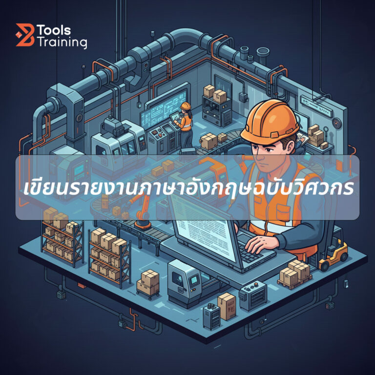 วิศวกรเขียนเรียนเรื่อง การเขียนรายงานภาษาอังกฤษในโรงงาน